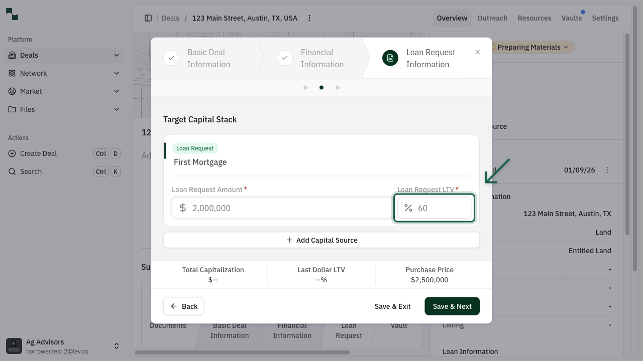 Capital stack configuration